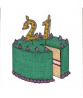 Greeting Card | Twenty-First Birthday Cake